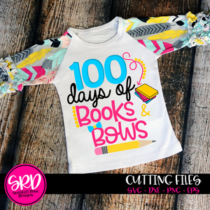 100 Days of Books and Bows SVG
