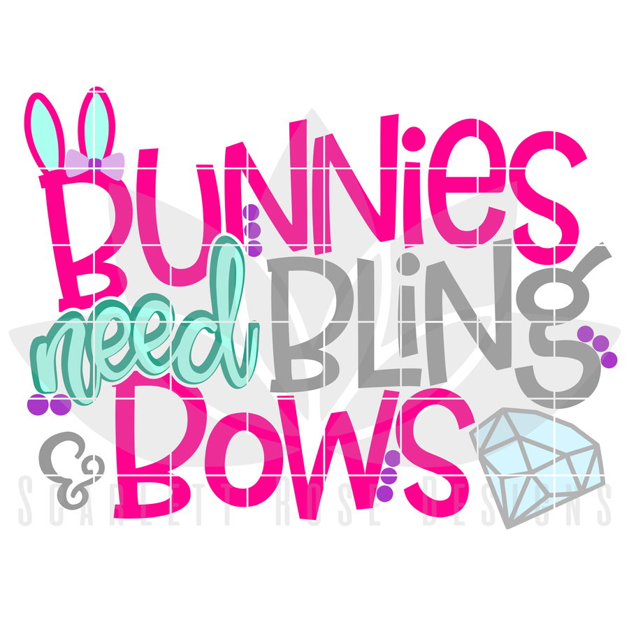 Bunnies Need Bling and Bows SVG