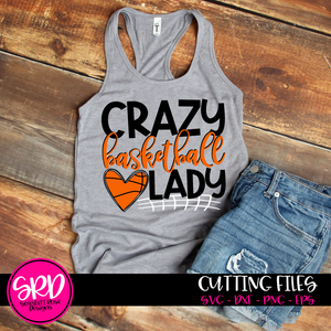 Crazy Basketball Lady SVG