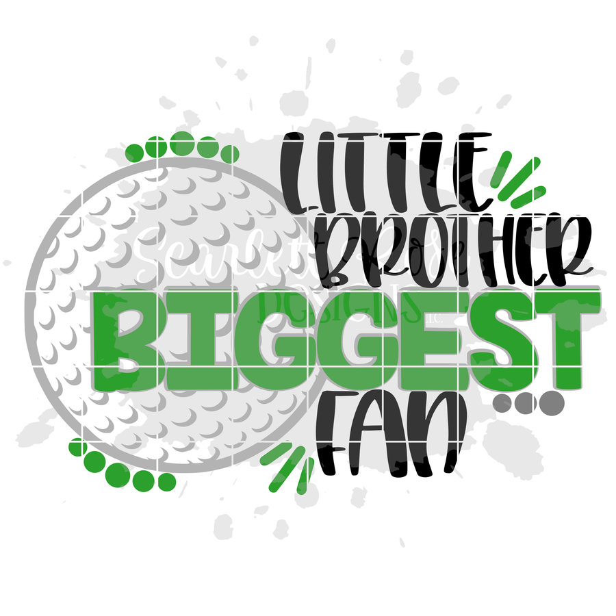 Little Brother Biggest Fan - Golf SVG