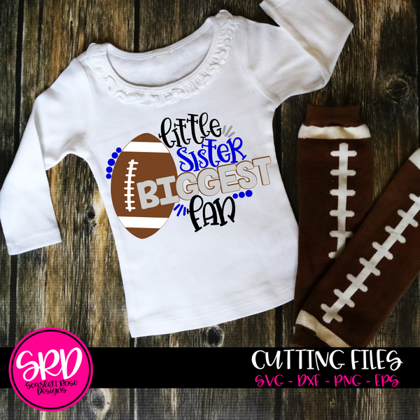 Football Sister SVG PNG Bundle Messy Bun Little Sister Football Soccer  Shirt Sports Cricut Craft, Teesvg