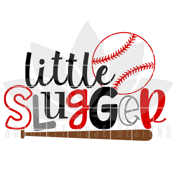 Little Slugger Svg, Baseball Shirt Design SVG DXF PNG Files