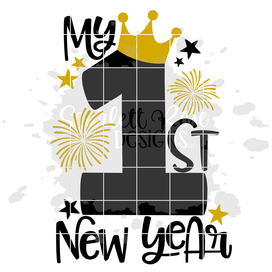 My First New Year's SVG - Girl