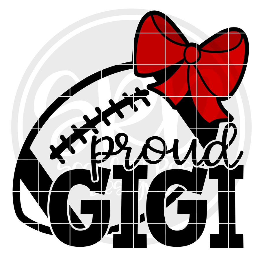 Proud Gigi - Football SVG - Bow