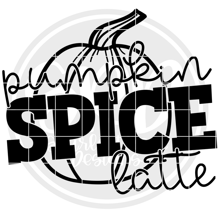 Pumpkin Spice Latte - Black SVG