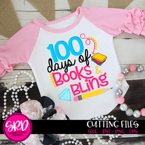 100 Days of Books and Bling SVG