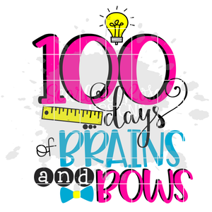 100 Days of Brains and Bows SVG