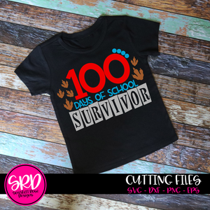 100th Day of School Survivor SVG
