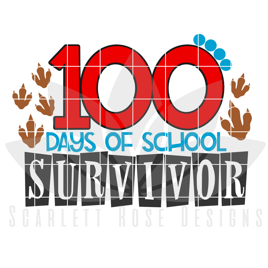 100th Day of School Survivor SVG