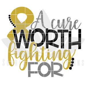 A Cure Worth Fighting For SVG - Gold