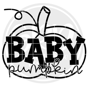 Baby Pumpkin - Black SVG