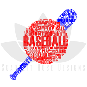 Baseball Word Art SVG