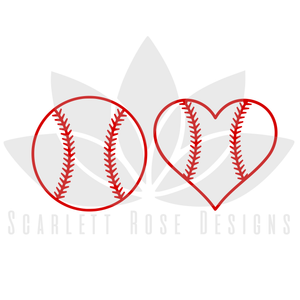 Baseball and Baseball Heart SVG cut file, Baseball Lace Pattern, SVG, EPS, PNG