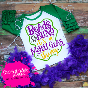 Beads and Bling It's a Mardi Gras Thing SVG