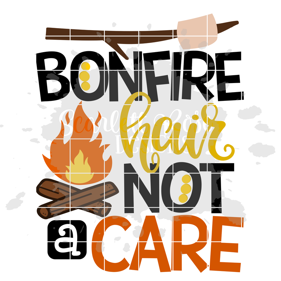 Bonfire Hair Not A Care SVG