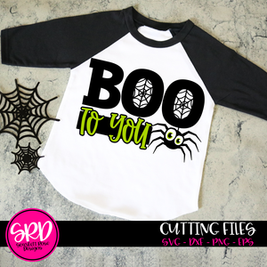 Boo To You - Spider SVG