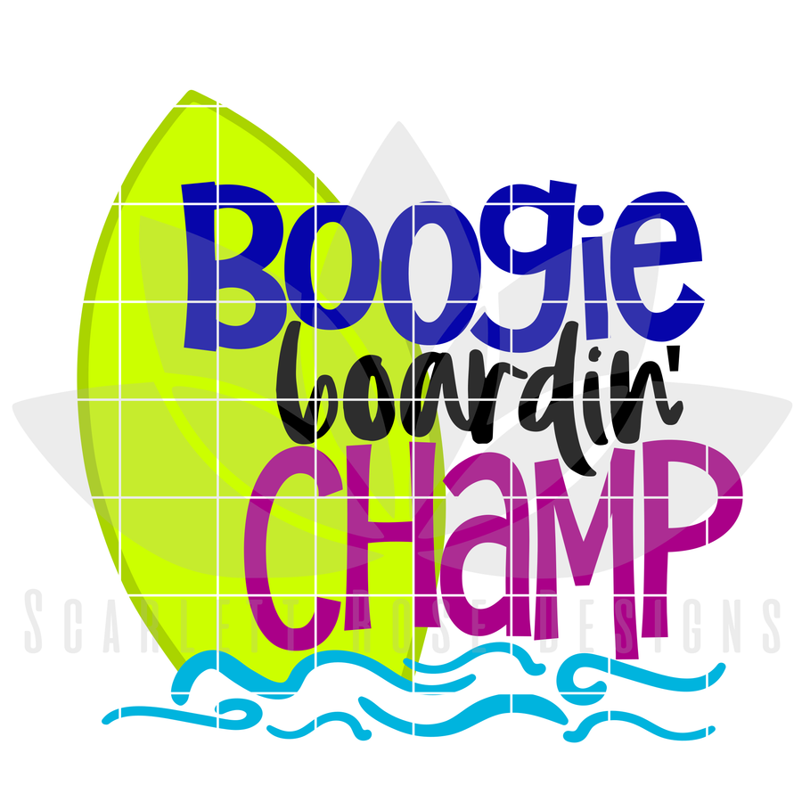 Boogie Boardin Champ SVG