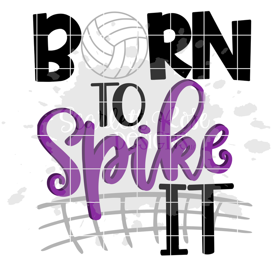 Born to Spike it - Volleyball SVG