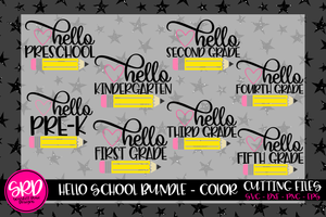 Hello School SVG Bundle - Color