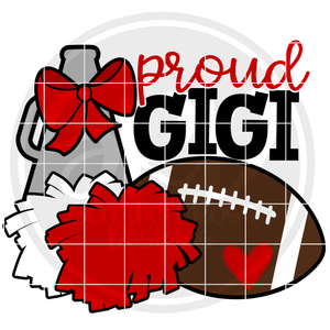 Cheer Football Gear - Proud Gigi SVG