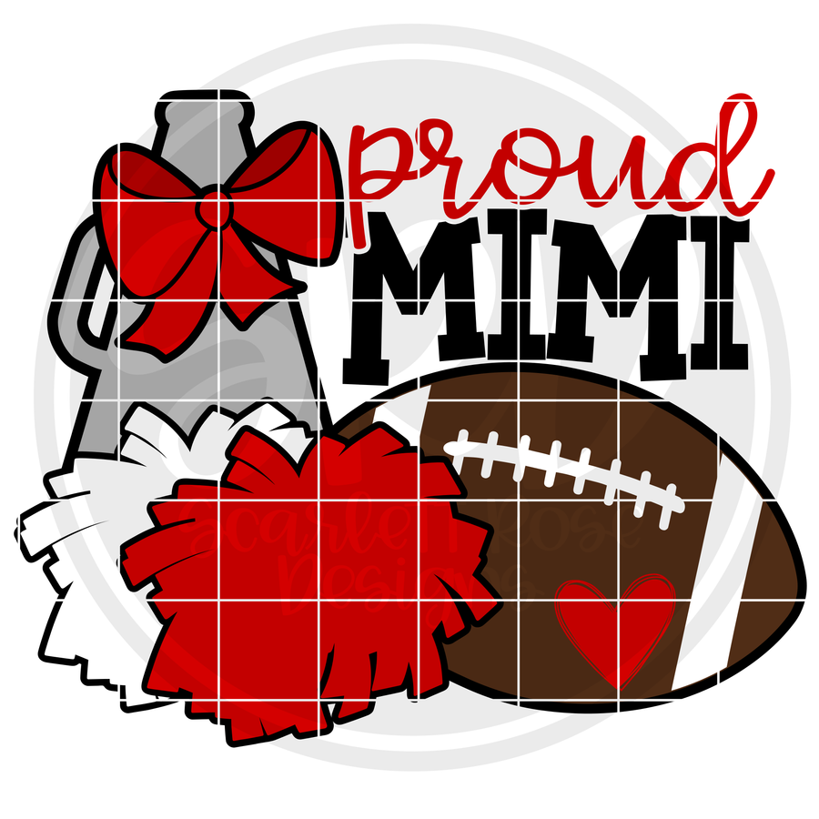 Cheer Football Gear - Proud Mimi SVG