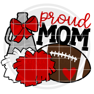 Cheer Football Gear - Proud Mom SVG