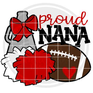 Cheer Football Gear - Proud Nana SVG