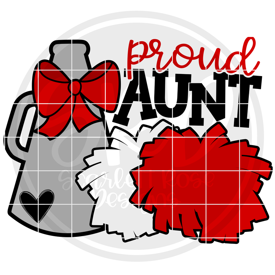 Cheerleading Gear - Proud Aunt SVG