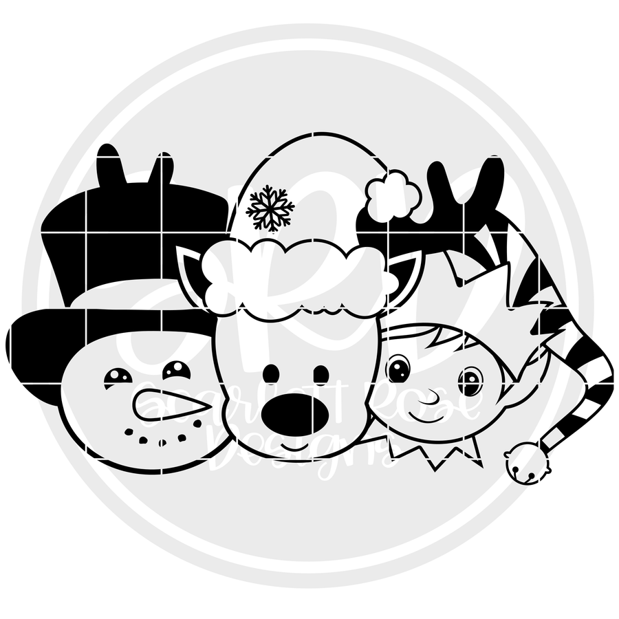 Christmas Friends - Boys 2019 - Black SVG