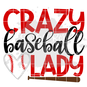 Crazy Baseball Lady SVG