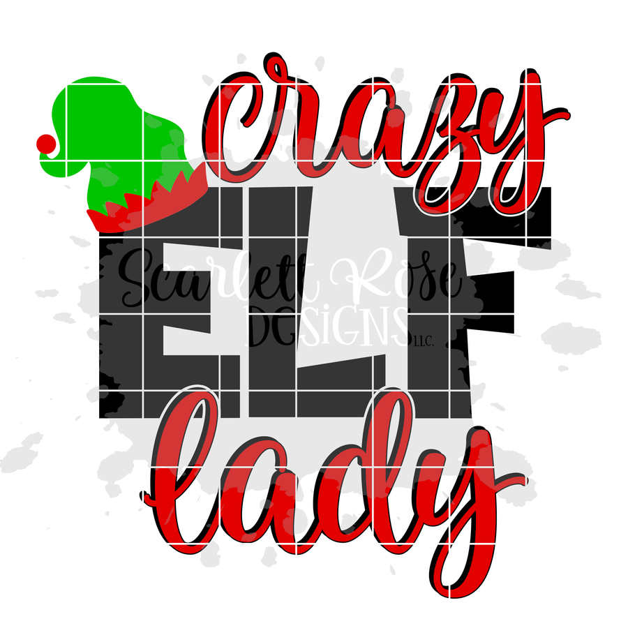 Crazy Elf Lady SVG
