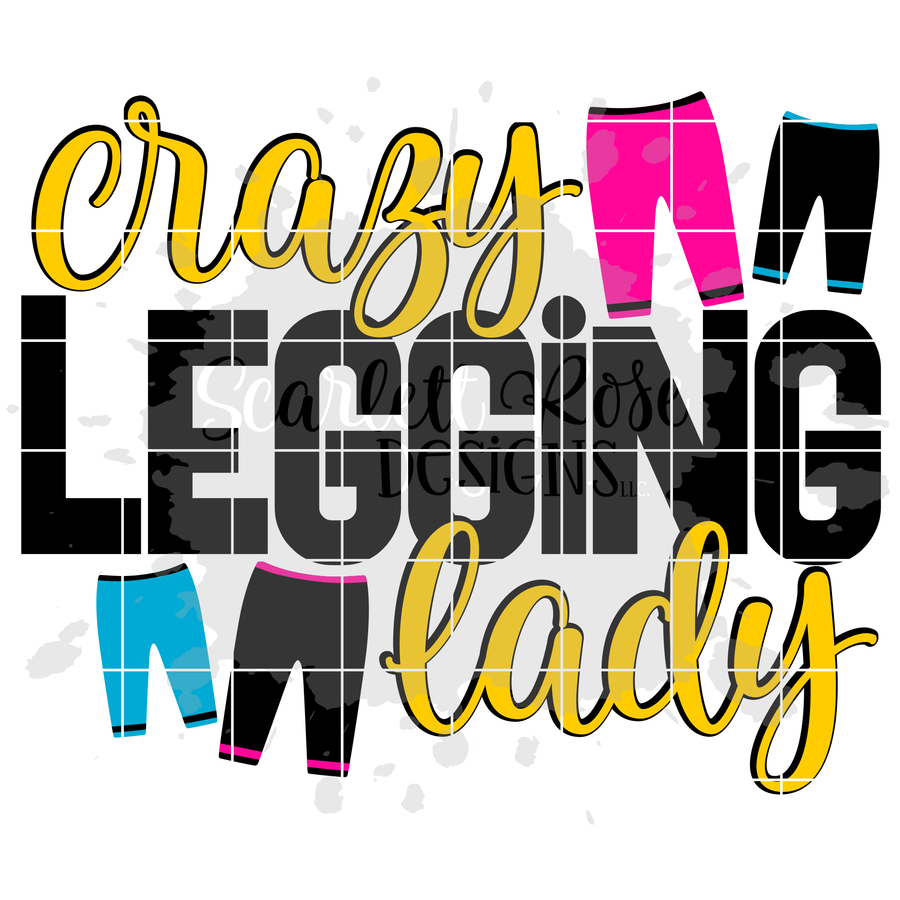 Crazy Legging Lady SVG