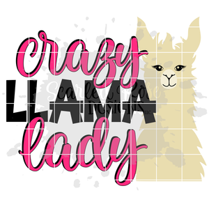 Crazy Llama Lady SVG