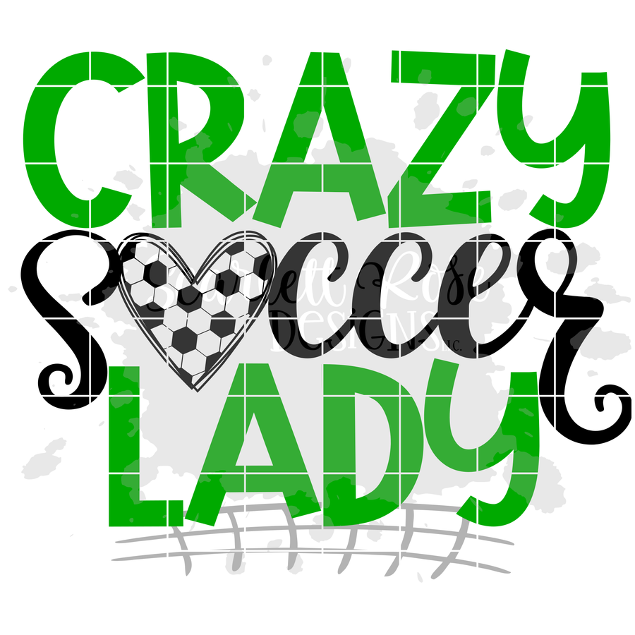 Crazy Soccer Lady SVG