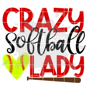 Crazy Softball Lady SVG