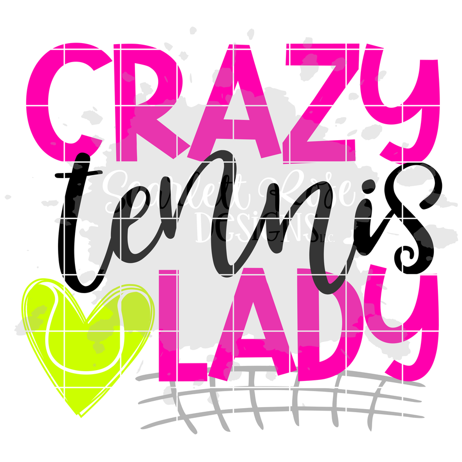 Crazy Tennis Lady SVG