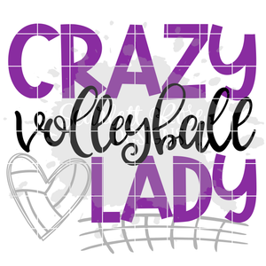 Crazy Volleyball Lady SVG