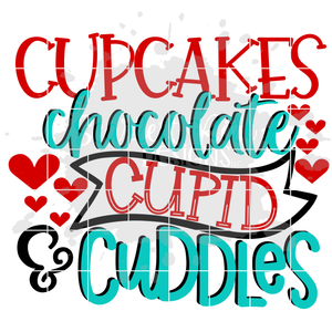 Cupcakes Chocolate Cupid and Cuddles SVG