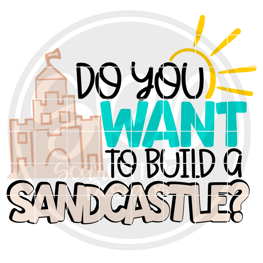 Do You Want To Build a Sandcastle - Color SVG