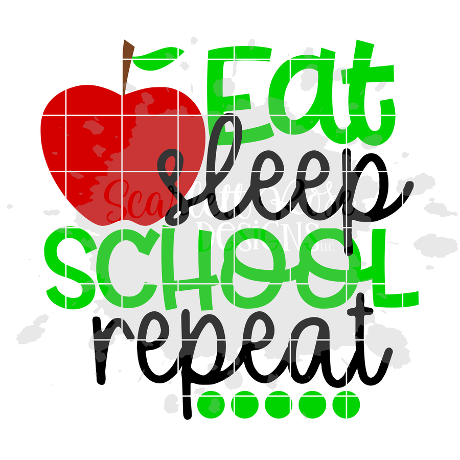 Eat, Sleep, School, Repeat SVG
