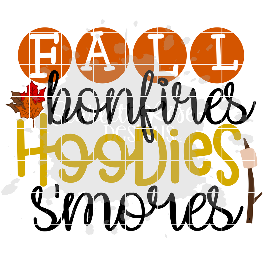 Fall Bonfires Hoodies S'mores SVG