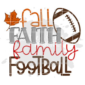 Fall Faith Family Football SVG