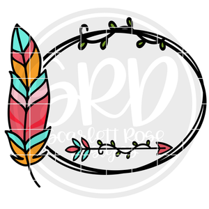 Feather Frame SVG - Personalize Yourself