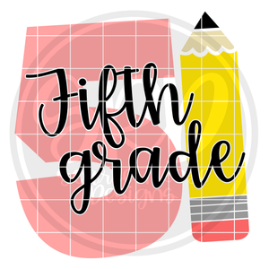 Fifth Grade 5 SVG -Pencil