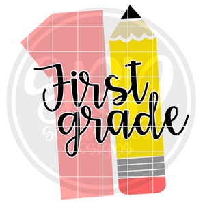 First Grade 1 SVG -Pencil