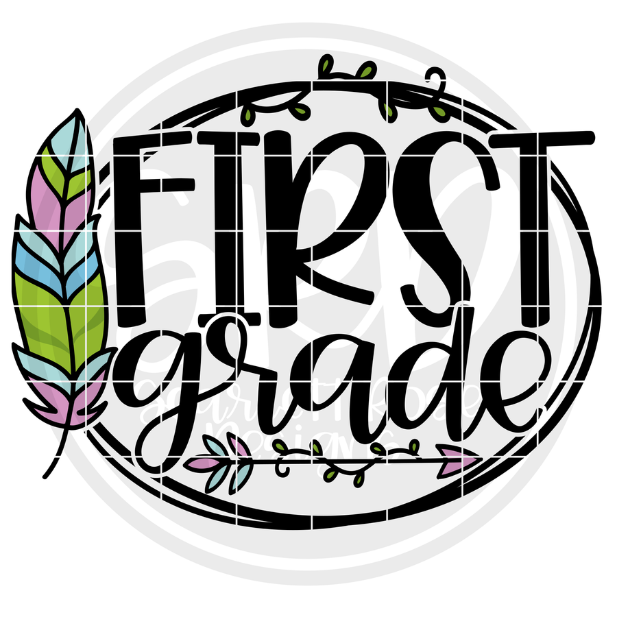 First Grade - Feather SVG