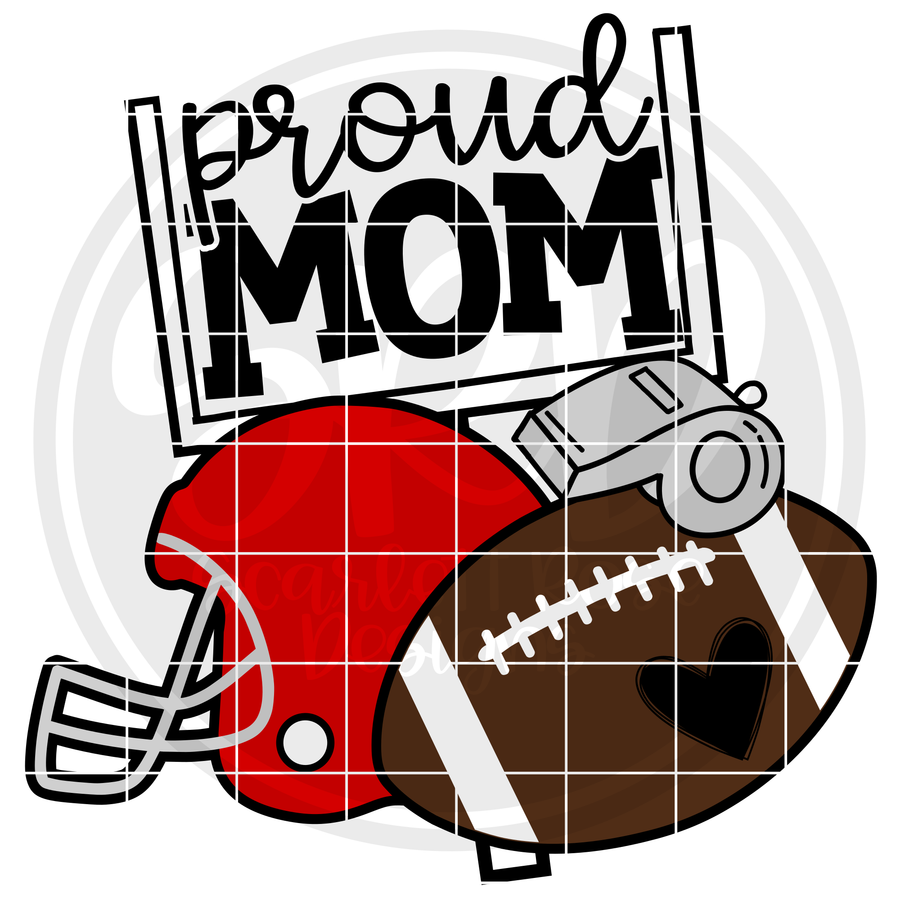 Football Gear - Proud Mom SVG