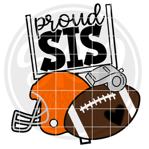 Football Gear - Proud Sis SVG