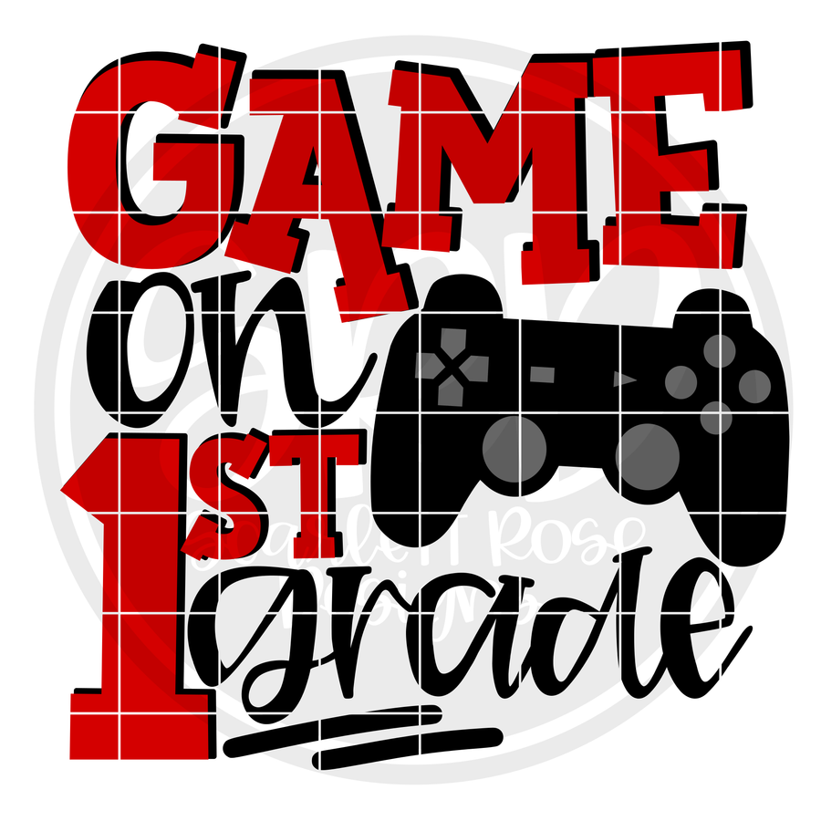 Game On 1st Grade SVG - Red