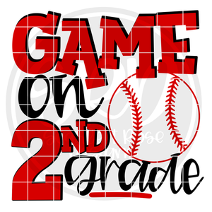 Game On 2nd Grade SVG - Baseball
